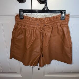 Zenana Outfitters High Waist Tan Shorts